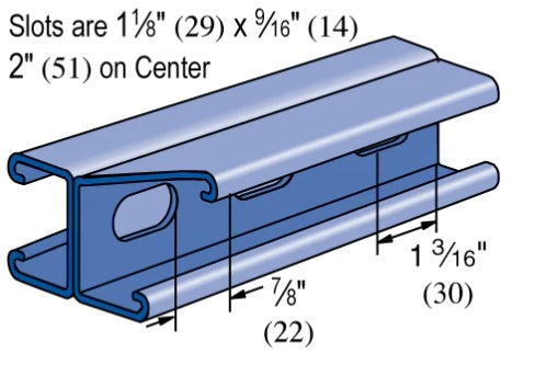 STRUT CHANNEL 13/16X10' 14G BACK-TO-BACK SLOTTED HDG | STRUT CHANNELS