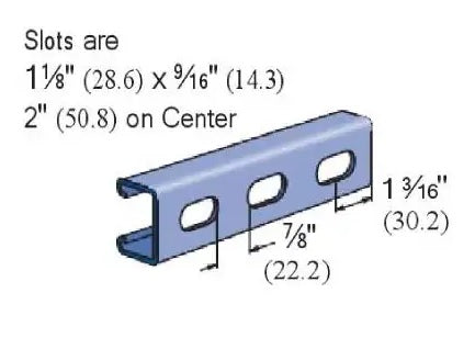 STRUT CHANNEL 1X10' 12G SLOTTED G90 | STRUT CHANNELS