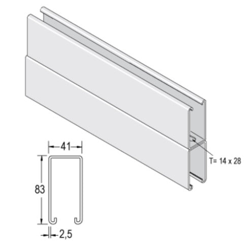 STRUT CHANNEL 1-5/8X20' 12G BACK-TO-BACK SOLID YELLOW ZINC | STRUT CHANNELS