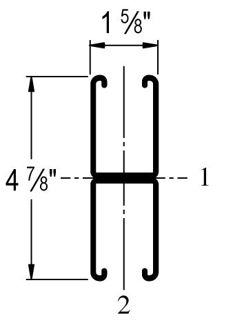 STRUT CHANNEL 2-7/16X10' 12G BACK-TO-BACK SOLID G90 | STRUT CHANNELS