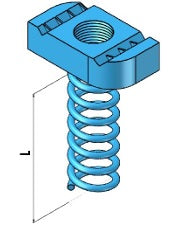 3/8 CHANNEL NUT /W LONG SPRING ZINC | CHANNEL NUTS