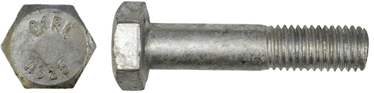 STRUCTURAL BOLTS 1 1/8X4 1/2'' GRADE A325 HOT DIPPED GALVANIZED | STRUCTURAL BOLT