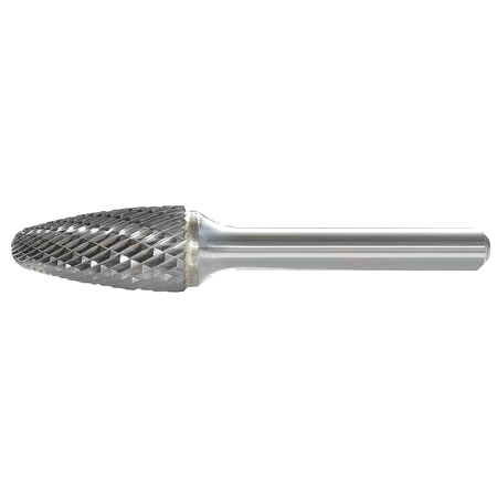 SF-1L6 1/4'' SOLIDE CARBIDE BURR ROUND NOSE TREE DOUBLE CUT | SOLIDE CARBIDE BURR