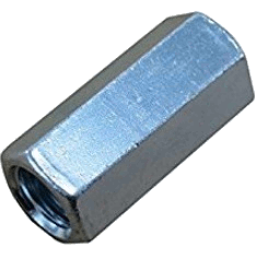 COUPLING NUTS  1/4''-20 x1 3/4'' STEEL ZINC GRADE A | COUPLING NUTS