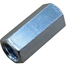 COUPLING NUTS M18-2.5 54MM ZINC STEEL GRADE 8.8 | COUPLING NUTS