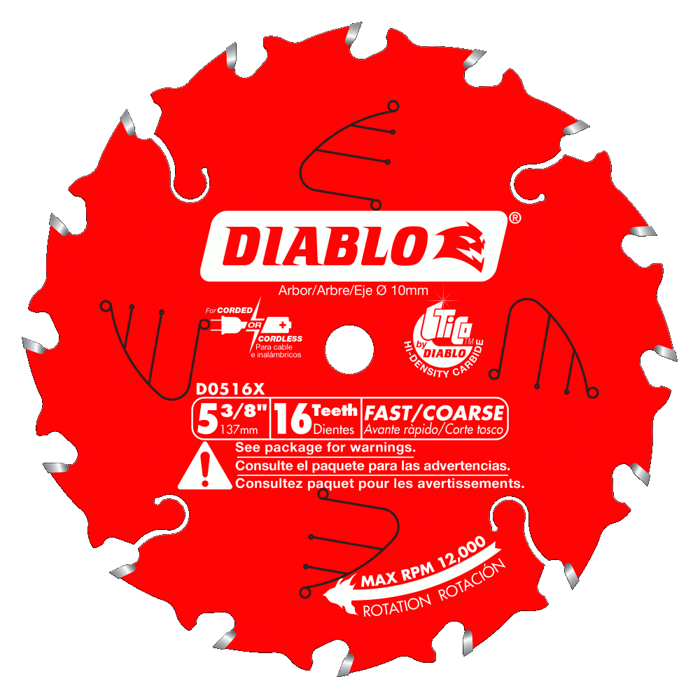 5 3/8'' x 16 Tooth Framing Trim Saw Blade | SAW BLADES