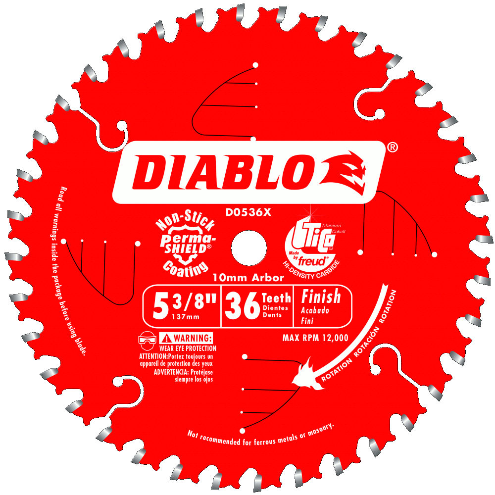 5 3/8'' x 36 Tooth Finish Trim Saw Blade | SAW BLADES
