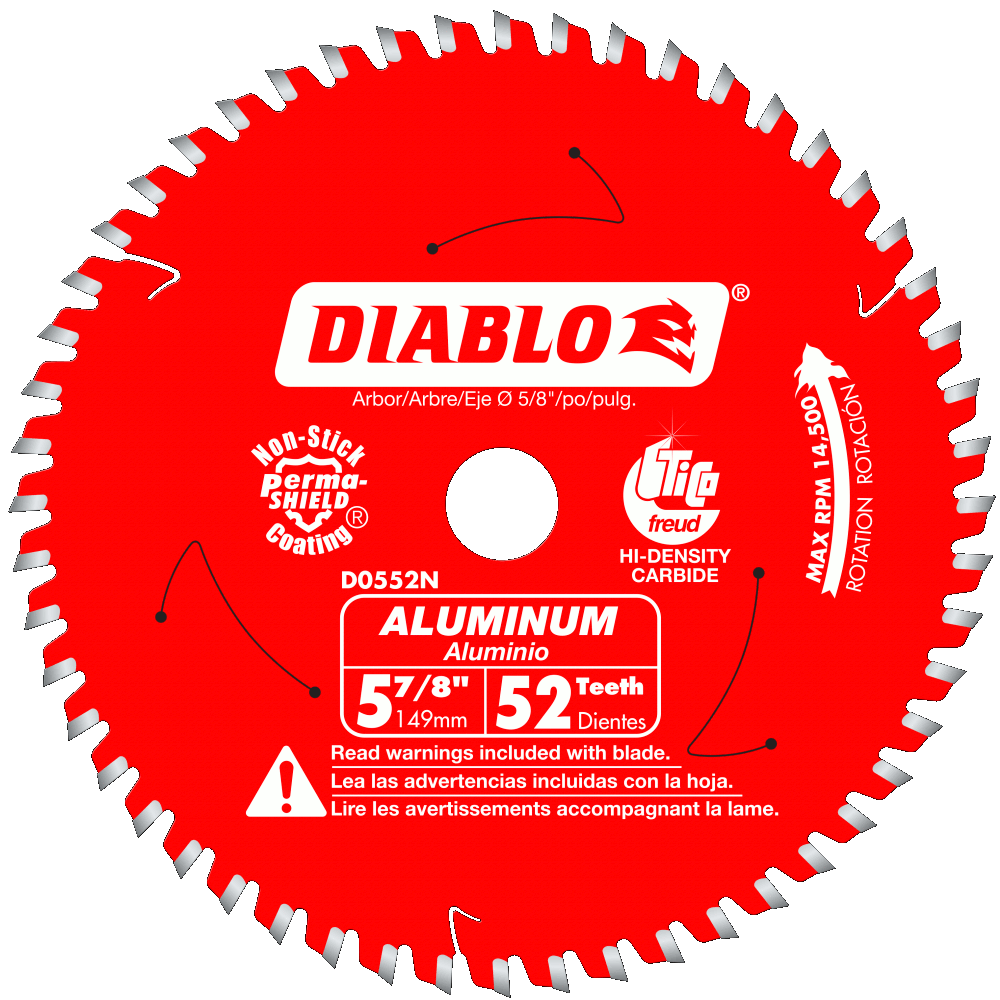 5 7/8'' x 52 Tooth Medium Aluminum Cutting Saw Blade | SAW BLADES