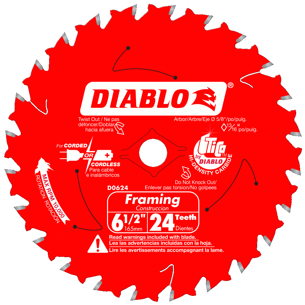 6 1/2'' x 24 Tooth Framing Trim Saw Blade | SAW BLADES