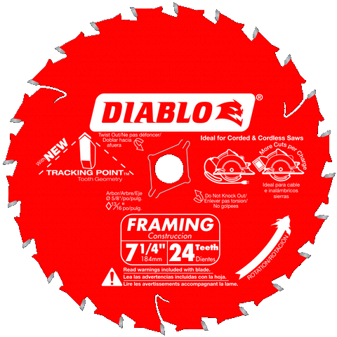 7 1/4'' x 24 Tooth Framing Saw Blade | SAW BLADES