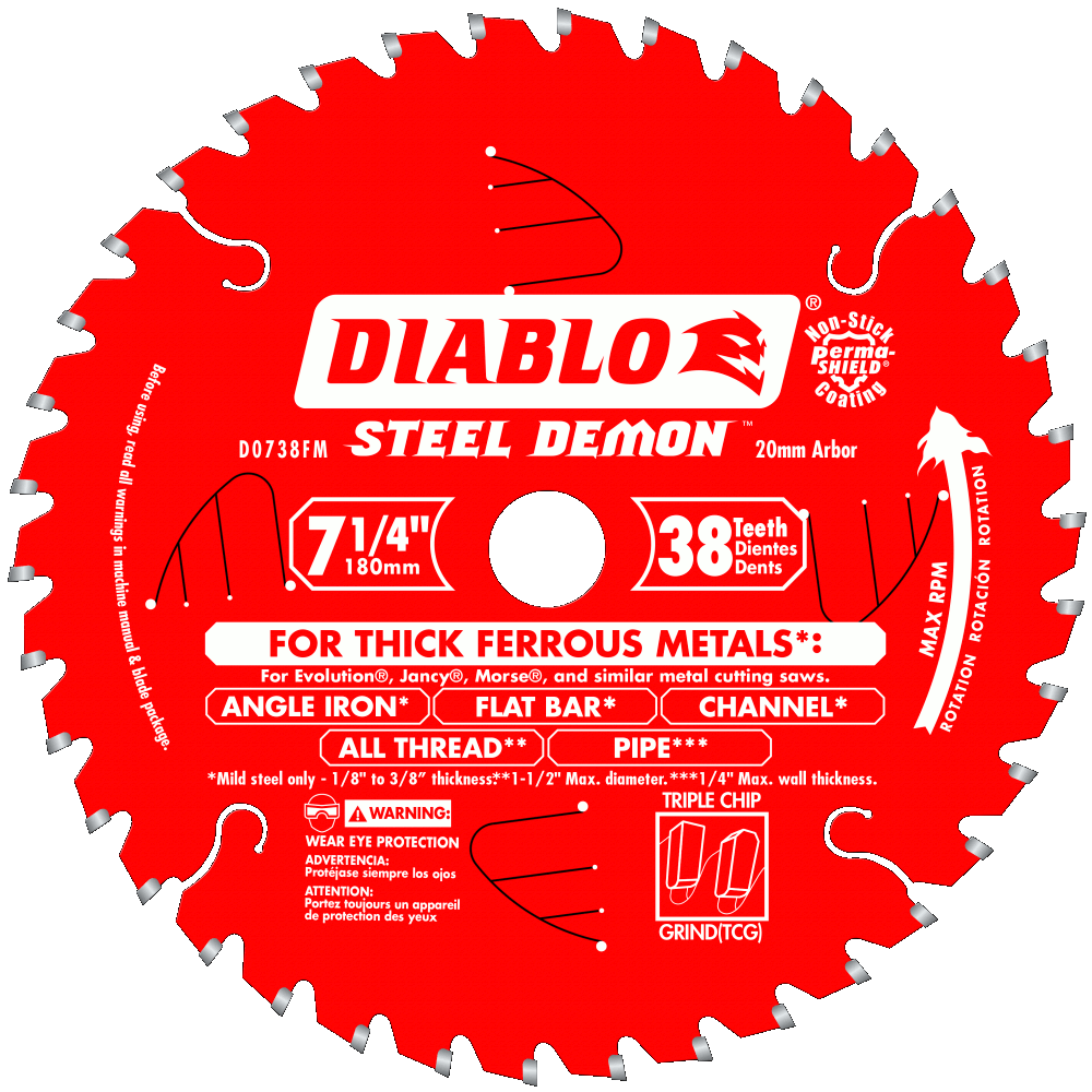 7 1/4'' x 38 Tooth Metal Cutting Saw Blade | SAW BLADES
