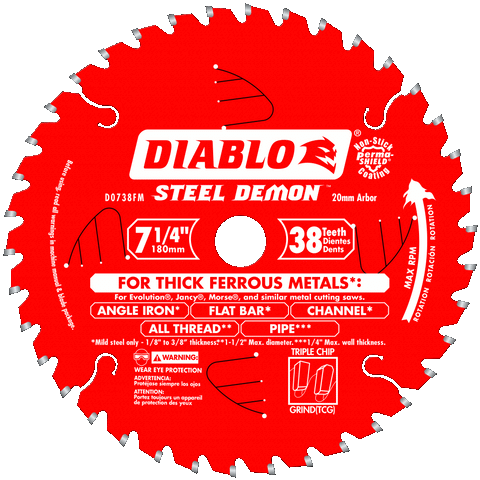 7 1/4'' x 38 Tooth Metal Cutting Saw Blade | SAW BLADES