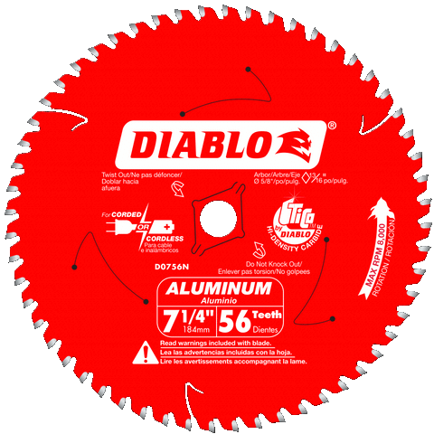 7 1/4'' x 56 Tooth Thick Aluminum Cutting Saw Blade | SAW BLADES