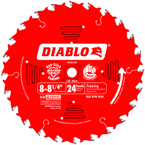 8 to 8 1/4'' x 24 Tooth Framing Saw Blade | SAW BLADES