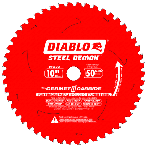 10'' x 50 Tooth Cermet Metal and Stainless Steel Cutting Saw Blade | SAW BLADES