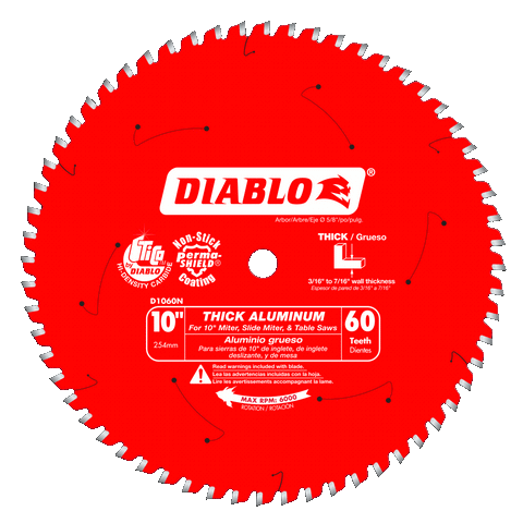 10'' x 60 Tooth Thick Aluminum Cutting Saw Blade | SAW BLADES