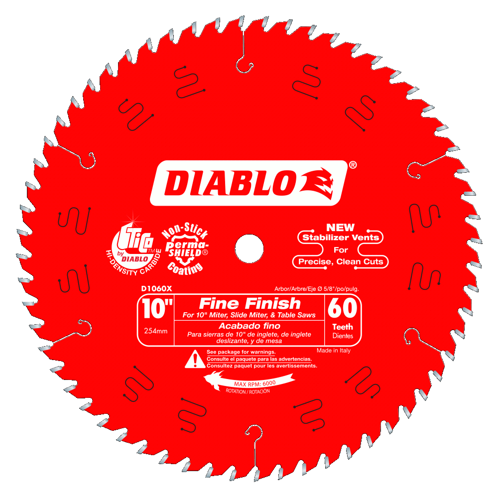 10'' x 60 Tooth Fine Finish Saw Blade | SAW BLADES