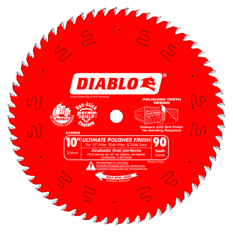 10'' x 90 Tooth Ultimate Polished Finish Saw Blade | SAW BLADES