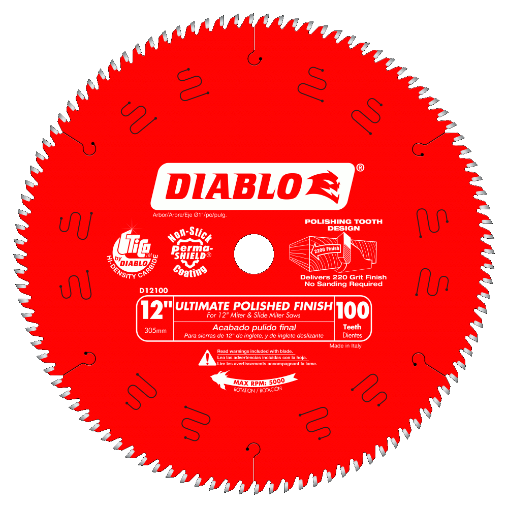 12'' x 100 Tooth Ultimate Polished Finish Saw Blade | SAW BLADES