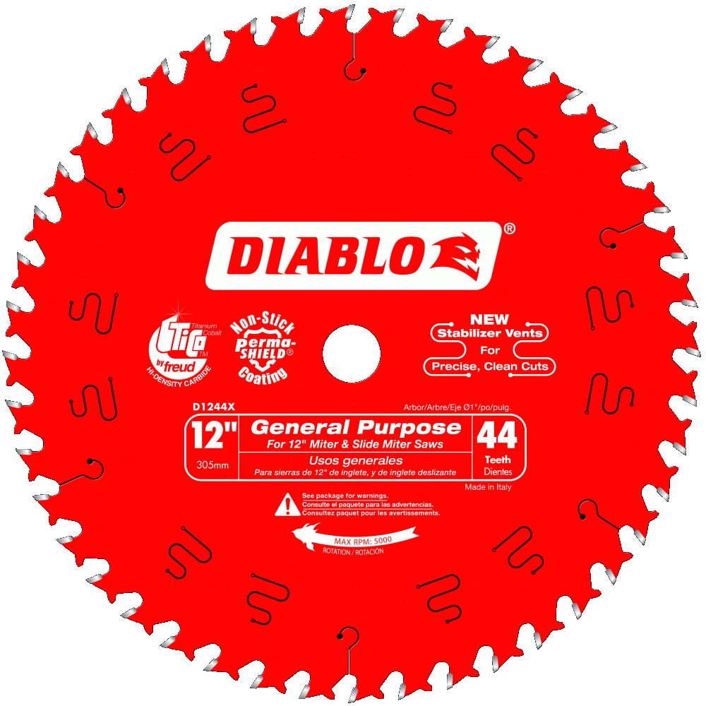 12'' x 44 Tooth General Purpose Wood Saw Blade | SAW BLADES