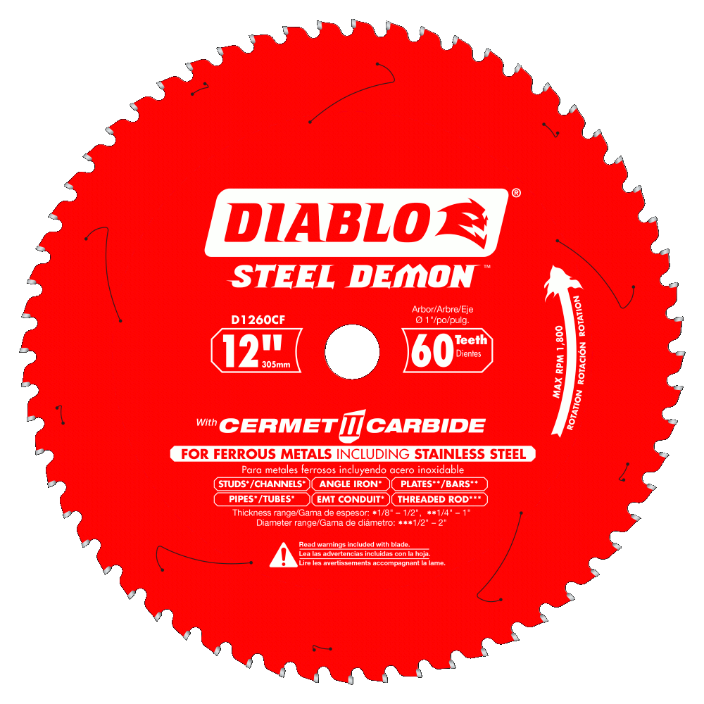 12'' x 60 Tooth Cermet Metal and Stainless Steel Cutting Saw Blade | SAW BLADES