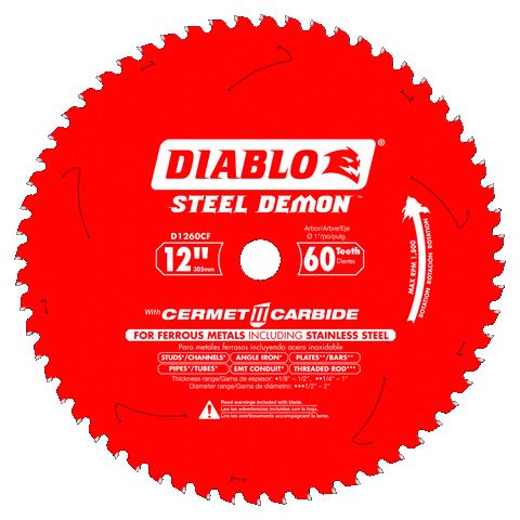 12'' x 60 Tooth Cermet Metal and Stainless Steel Cutting Saw Blade | SAW BLADES