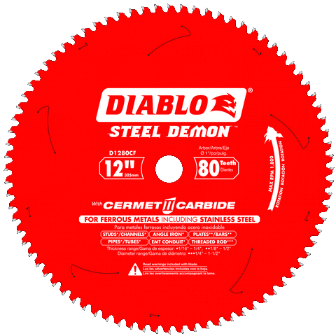 12'' x 80 Tooth Cermet Metal and Stainless Steel Cutting Saw Blade | SAW BLADES