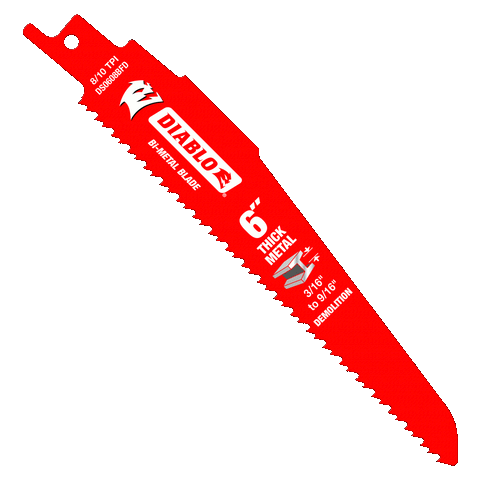 6" Bi‑Metal Reciprocating Blade for Thick Metal / Demolition  | RECIPROCATING SAW BLADES