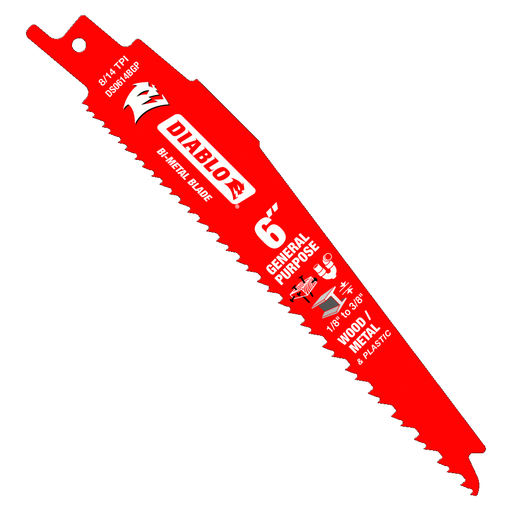 6" Bi‑Metal Reciprocating Blade for General Purpose | RECIPROCATING SAW BLADES