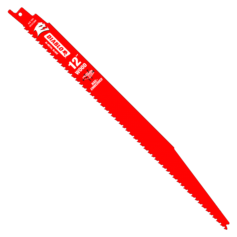 12" Bi‑Metal Reciprocating Blade for Nail Embedded Wood  | RECIPROCATING SAW BLADES
