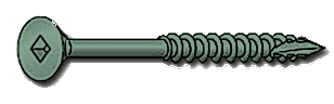 DECK SCREWS FLAT HEAD SQUARE DRIVE #8-10 X 1 1/2'' EVOGUARD GREEN 17 | DECK SCREW