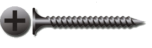 DRYWALL SCREWS TRIM PHILLIPS #6 x 1 5/8'' BLACK PHOSPHATE | DRYWALL SCREW