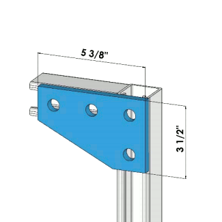 Four Holes Corner Plate Zinc | General Strut Fittings