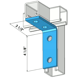 Four Holes Angle Zinc | General Strut Fittings