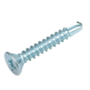 SELF DRILLING SCREWS FLAT HEAD SQUARE DRIVE #8-18 X 1'' ZINC TEK 2 | SELF DRILLING SCREW