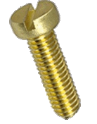 MACHINE SCREW M6-1.0 20MM CHEESE HEAD SLOTTED DRIVE BRASS | MACHINE SCREW