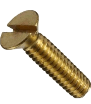 MACHINE SCREW M3-0.5 16MM FLAT HEAD SLOTTED DRIVE BRASS | MACHINE SCREW