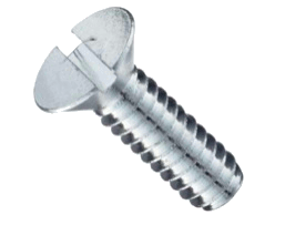 MACHINE SCREW M4-0.7 14MM FLAT HEAD SLOTTED DRIVE ZINC STEEL 4.8 | MACHINE SCREW