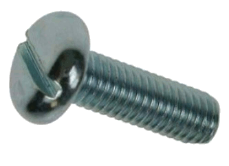 MACHINE SCREW M5-0.8 16MM PAN HEAD SLOTTED DRIVE NYLON | MACHINE SCREW