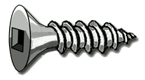 METAL SCREWS FLAT HEAD SQUARE DRIVE #10 x 1 1/4'' STAINLESS STEEL POINT A | METAL SCREW