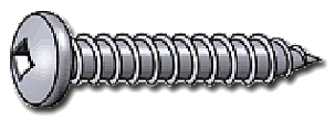 METAL SCREWS PAN HEAD SQUARE DRIVE #4 x 3/8'' ZINC POINT A | METAL SCREW