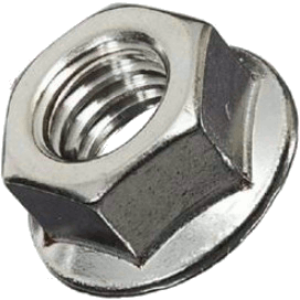 FLANGE NUTS  1/4''-20  STEEL ZINC GRADE C | FLANGE NUTS