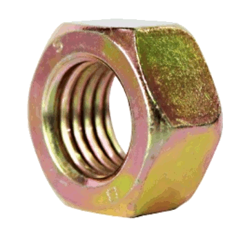 ÉCROUS HEXAGONAUX 3/8''-16 ACIER JAUNE ZINC GRADE 2 | ÉCROUS HEXAGONAUX