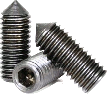 VIS DE JEU À DOUILLES 1/2''-13 x3/8'' ACIER NOIR OXYDE GRADE 12.9 POINTE CONIQUE | VIS DE RÉGLAGE À DOUILLE