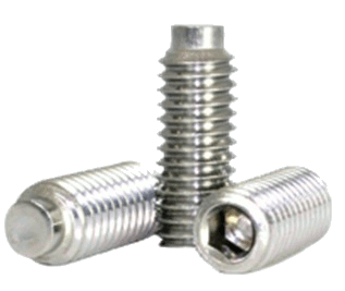 VIS DE JEU À DOUILLES #6-32 x1/4'' EN ACIER INOXYDABLE DE GRADE 18-8 POINTE DEMI-CHIEN | VIS DE RÉGLAGE À DOUILLE