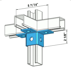 Six Holes Wing Fitting Zinc | General Strut Fittings