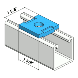 3/8'' X 1 5/8'' Square Washer No Twist Zinc Electro-Galvanized | General Strut Fittings