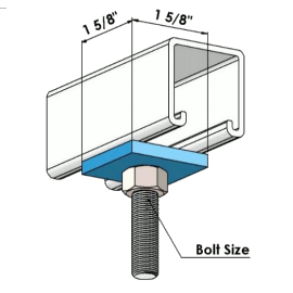 5/16'' X 1 5/8'' Square Washer Zinc Electro-Galvanized | General Strut Fittings