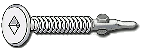 SELF DRILLING SCREWS WAFER HEAD SQUARE DRIVE #10-24 X 1 1/2'' ZINC WOOD/METAL TEK 3 | SELF DRILLING SCREW