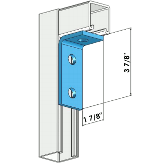 Three Holes 90° Fitting Zinc | General Strut Fittings